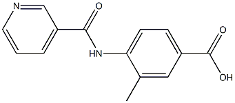 3-methyl-4-[(pyridin-3-ylcarbonyl)amino]benzoic acid Structure