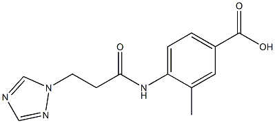 3-methyl-4-[3-(1H-1,2,4-triazol-1-yl)propanamido]benzoic acid 구조식 이미지