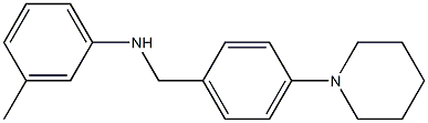 3-methyl-N-{[4-(piperidin-1-yl)phenyl]methyl}aniline Structure