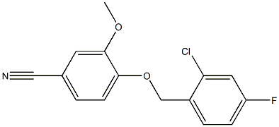 4-[(2-chloro-4-fluorophenyl)methoxy]-3-methoxybenzonitrile 구조식 이미지