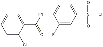 4-[(2-chlorobenzene)amido]-3-fluorobenzene-1-sulfonyl chloride Structure