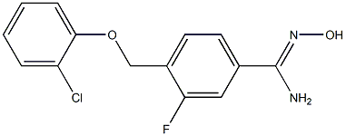 4-[(2-chlorophenoxy)methyl]-3-fluoro-N'-hydroxybenzenecarboximidamide Structure