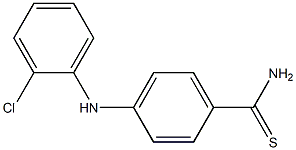 4-[(2-chlorophenyl)amino]benzene-1-carbothioamide Structure