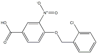 4-[(2-chlorophenyl)methoxy]-3-nitrobenzoic acid 구조식 이미지