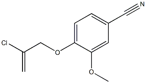 4-[(2-chloroprop-2-enyl)oxy]-3-methoxybenzonitrile 구조식 이미지