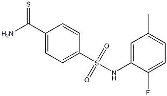 4-[(2-fluoro-5-methylphenyl)sulfamoyl]benzene-1-carbothioamide 구조식 이미지