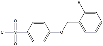 4-[(2-fluorophenyl)methoxy]benzene-1-sulfonyl chloride 구조식 이미지