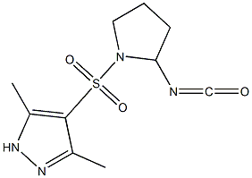 4-[(2-isocyanatopyrrolidine-1-)sulfonyl]-3,5-dimethyl-1H-pyrazole Structure