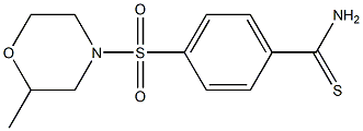 4-[(2-methylmorpholine-4-)sulfonyl]benzene-1-carbothioamide 구조식 이미지