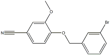 4-[(3-bromobenzyl)oxy]-3-methoxybenzonitrile 구조식 이미지