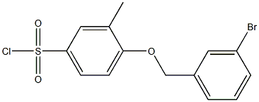 4-[(3-bromophenyl)methoxy]-3-methylbenzene-1-sulfonyl chloride Structure