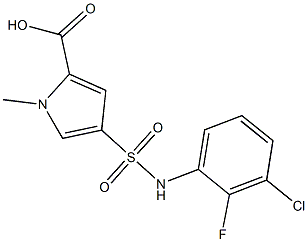 4-[(3-chloro-2-fluorophenyl)sulfamoyl]-1-methyl-1H-pyrrole-2-carboxylic acid Structure