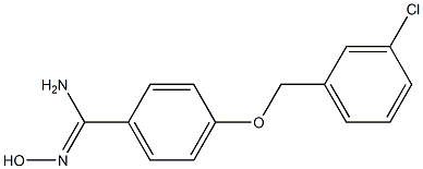 4-[(3-chlorobenzyl)oxy]-N'-hydroxybenzenecarboximidamide Structure