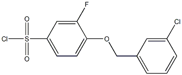 4-[(3-chlorophenyl)methoxy]-3-fluorobenzene-1-sulfonyl chloride 구조식 이미지