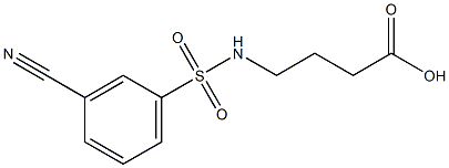 4-[(3-cyanobenzene)sulfonamido]butanoic acid Structure