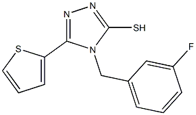 4-[(3-fluorophenyl)methyl]-5-(thiophen-2-yl)-4H-1,2,4-triazole-3-thiol 구조식 이미지