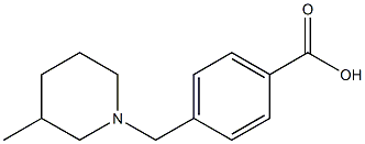4-[(3-methylpiperidin-1-yl)methyl]benzoic acid Structure