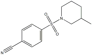 4-[(3-methylpiperidin-1-yl)sulfonyl]benzonitrile Structure