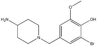 4-[(4-aminopiperidin-1-yl)methyl]-2-bromo-6-methoxyphenol Structure