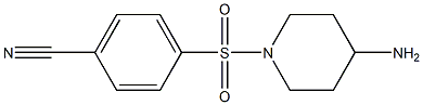 4-[(4-aminopiperidine-1-)sulfonyl]benzonitrile Structure