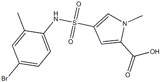 4-[(4-bromo-2-methylphenyl)sulfamoyl]-1-methyl-1H-pyrrole-2-carboxylic acid 구조식 이미지