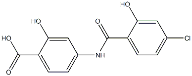4-[(4-chloro-2-hydroxybenzene)amido]-2-hydroxybenzoic acid Structure