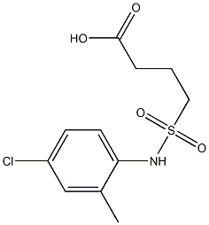 4-[(4-chloro-2-methylphenyl)sulfamoyl]butanoic acid 구조식 이미지