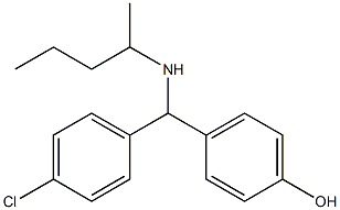 4-[(4-chlorophenyl)(pentan-2-ylamino)methyl]phenol 구조식 이미지