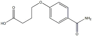 4-[4-(aminocarbonyl)phenoxy]butanoic acid Structure