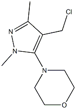 4-[4-(chloromethyl)-1,3-dimethyl-1H-pyrazol-5-yl]morpholine Structure