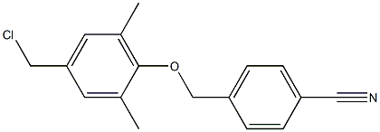 4-[4-(chloromethyl)-2,6-dimethylphenoxymethyl]benzonitrile Structure