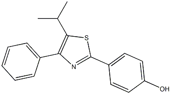 4-[4-phenyl-5-(propan-2-yl)-1,3-thiazol-2-yl]phenol Structure