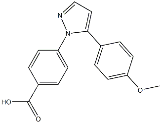 4-[5-(4-methoxyphenyl)-1H-pyrazol-1-yl]benzoic acid 구조식 이미지