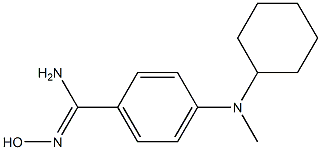 4-[cyclohexyl(methyl)amino]-N'-hydroxybenzene-1-carboximidamide 구조식 이미지