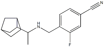 4-{[(1-{bicyclo[2.2.1]heptan-2-yl}ethyl)amino]methyl}-3-fluorobenzonitrile Structure