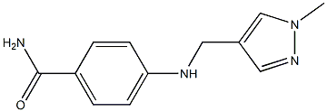 4-{[(1-methyl-1H-pyrazol-4-yl)methyl]amino}benzamide 구조식 이미지