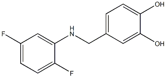 4-{[(2,5-difluorophenyl)amino]methyl}benzene-1,2-diol 구조식 이미지