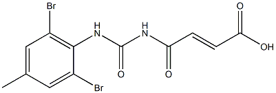4-{[(2,6-dibromo-4-methylphenyl)carbamoyl]amino}-4-oxobut-2-enoic acid 구조식 이미지