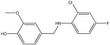 4-{[(2-chloro-4-fluorophenyl)amino]methyl}-2-methoxyphenol Structure