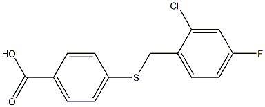 4-{[(2-chloro-4-fluorophenyl)methyl]sulfanyl}benzoic acid Structure