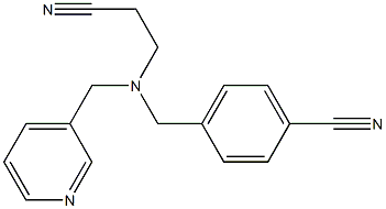 4-{[(2-cyanoethyl)(pyridin-3-ylmethyl)amino]methyl}benzonitrile Structure