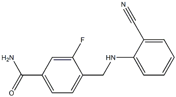 4-{[(2-cyanophenyl)amino]methyl}-3-fluorobenzamide 구조식 이미지