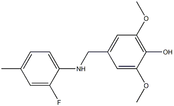 4-{[(2-fluoro-4-methylphenyl)amino]methyl}-2,6-dimethoxyphenol Structure