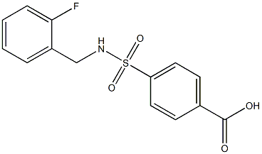 4-{[(2-fluorophenyl)methyl]sulfamoyl}benzoic acid 구조식 이미지