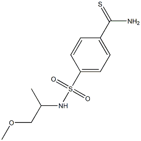 4-{[(2-methoxy-1-methylethyl)amino]sulfonyl}benzenecarbothioamide 구조식 이미지