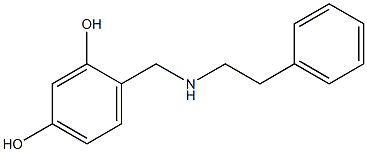 4-{[(2-phenylethyl)amino]methyl}benzene-1,3-diol 구조식 이미지