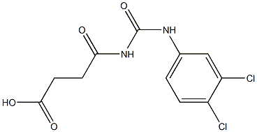 4-{[(3,4-dichlorophenyl)carbamoyl]amino}-4-oxobutanoic acid Structure