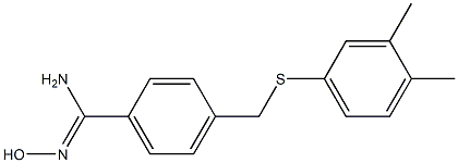 4-{[(3,4-dimethylphenyl)sulfanyl]methyl}-N'-hydroxybenzene-1-carboximidamide Structure