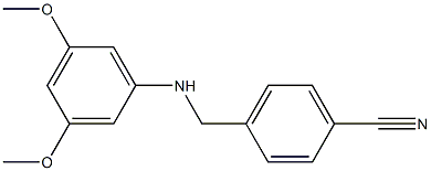 4-{[(3,5-dimethoxyphenyl)amino]methyl}benzonitrile 구조식 이미지