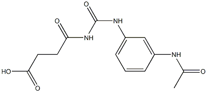 4-{[(3-acetamidophenyl)carbamoyl]amino}-4-oxobutanoic acid 구조식 이미지